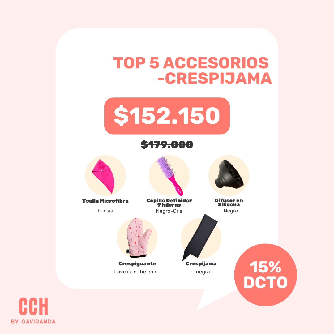 TOP 5 ACCESORIOS - PACK (elige gorro o crespijama y colores)