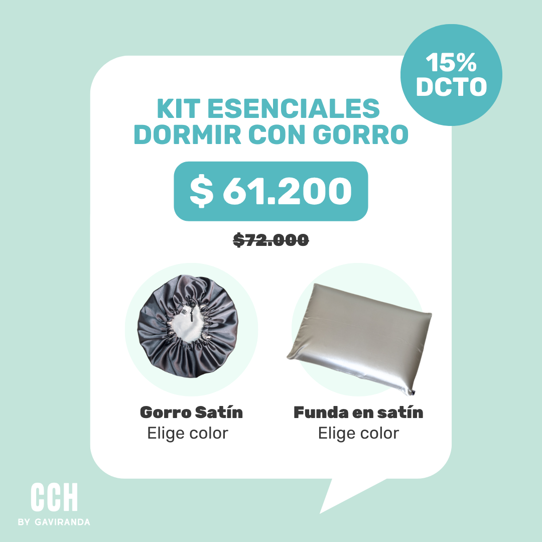 ESENCIALES DORMIR - PACK (elige entre gorro de satín o crespijama)