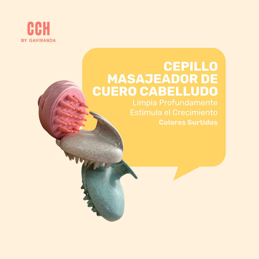 CEPILLO MASAJEADOR DE CUERO CABELLUDO SILICONA