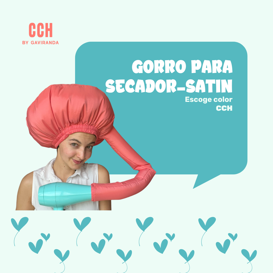 Gorro secador interior satín – Con los crespos hechos