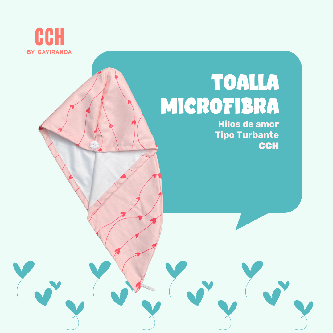TOALLA DE MICROFIBRA TIPO TURBANTE