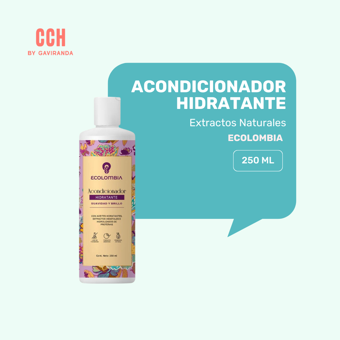 Acondicionador hidratante extractos naturales ECOLOMBIA 250ml