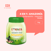 Tratamiento 4 en 1 Capilar Amazonía Etniker 1 Kilo - Reparación/textura pesada