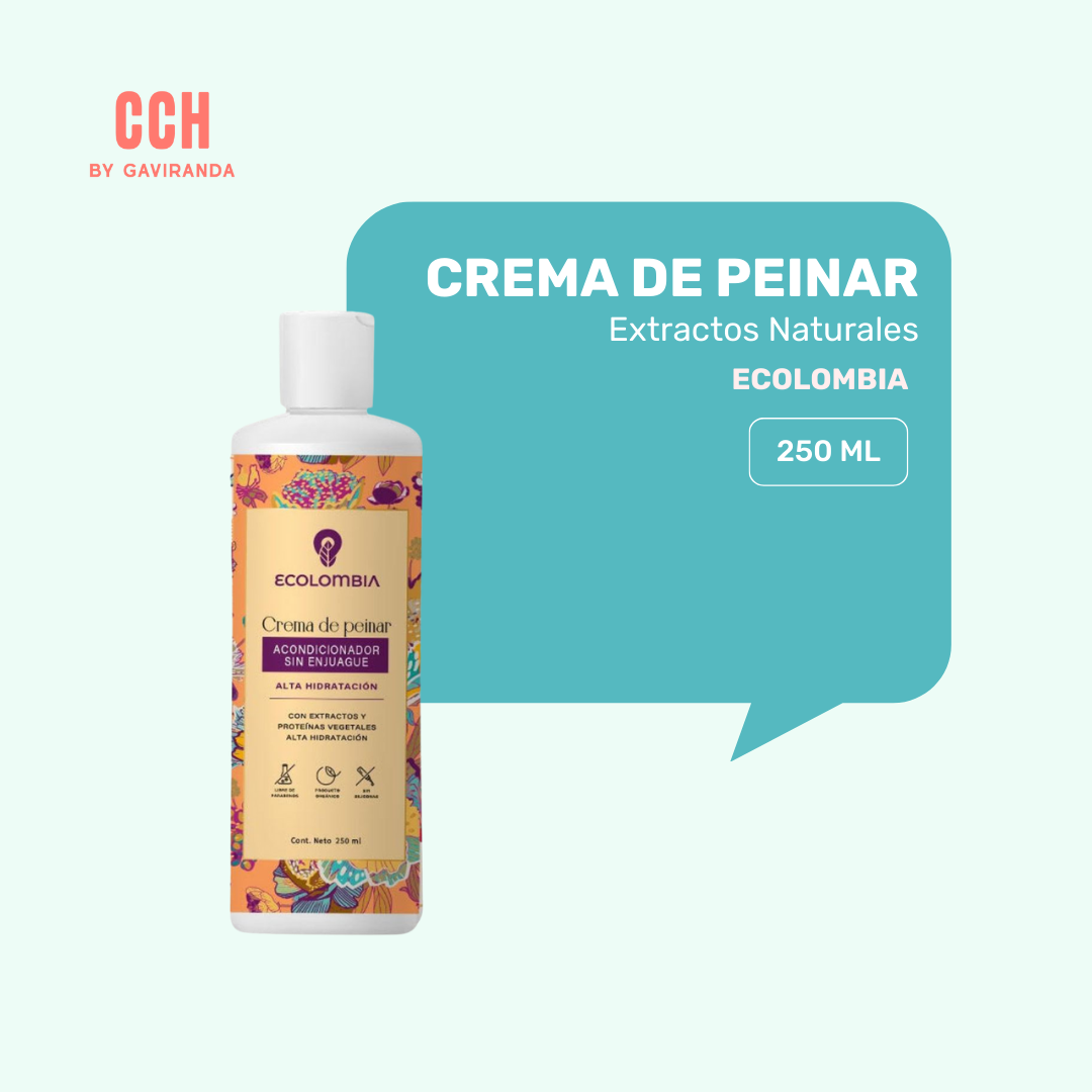 Crema de peinar extractos naturales ECOLOMBIA 250ml