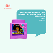 Tratamiento 4 en 1 Full HD Linaza y Aceite de Oliva AFRO HOLD ponto  1 Kilo - Nutrición /textura Pesada