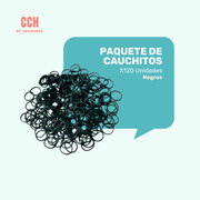 Paquete de Cauchos x120 Negro - Peinados