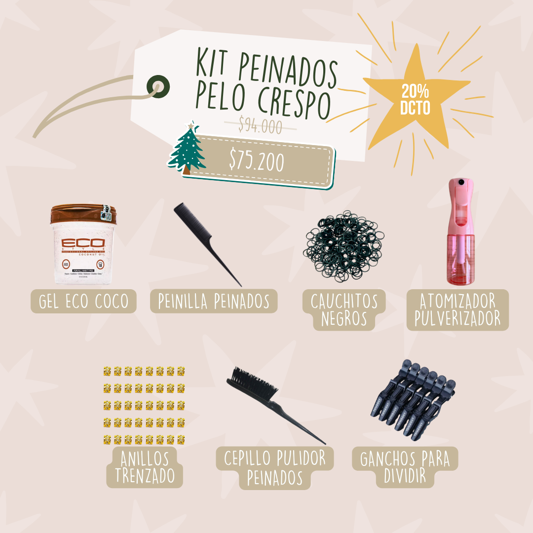 Kit peinados pelo crespo