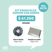 ESENCIALES DORMIR - PACK (elige entre gorro de satín o crespijama)