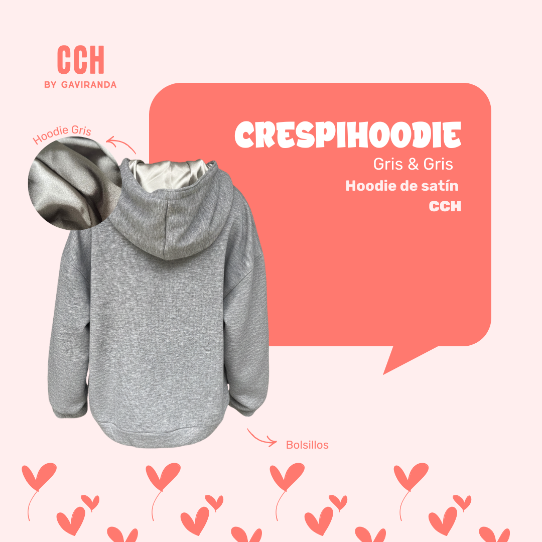 Crespi Hoodie Sin Cremallera - Capota en satin