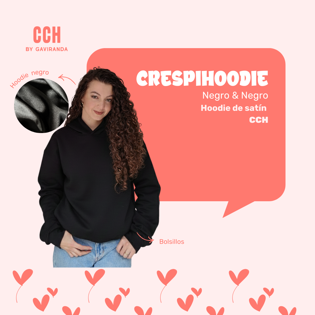 Crespi Hoodie Sin Cremallera - Capota en satin