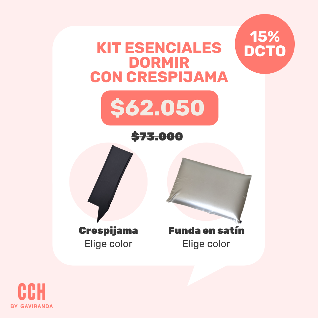 ESENCIALES DORMIR - PACK (elige entre gorro de satín o crespijama)