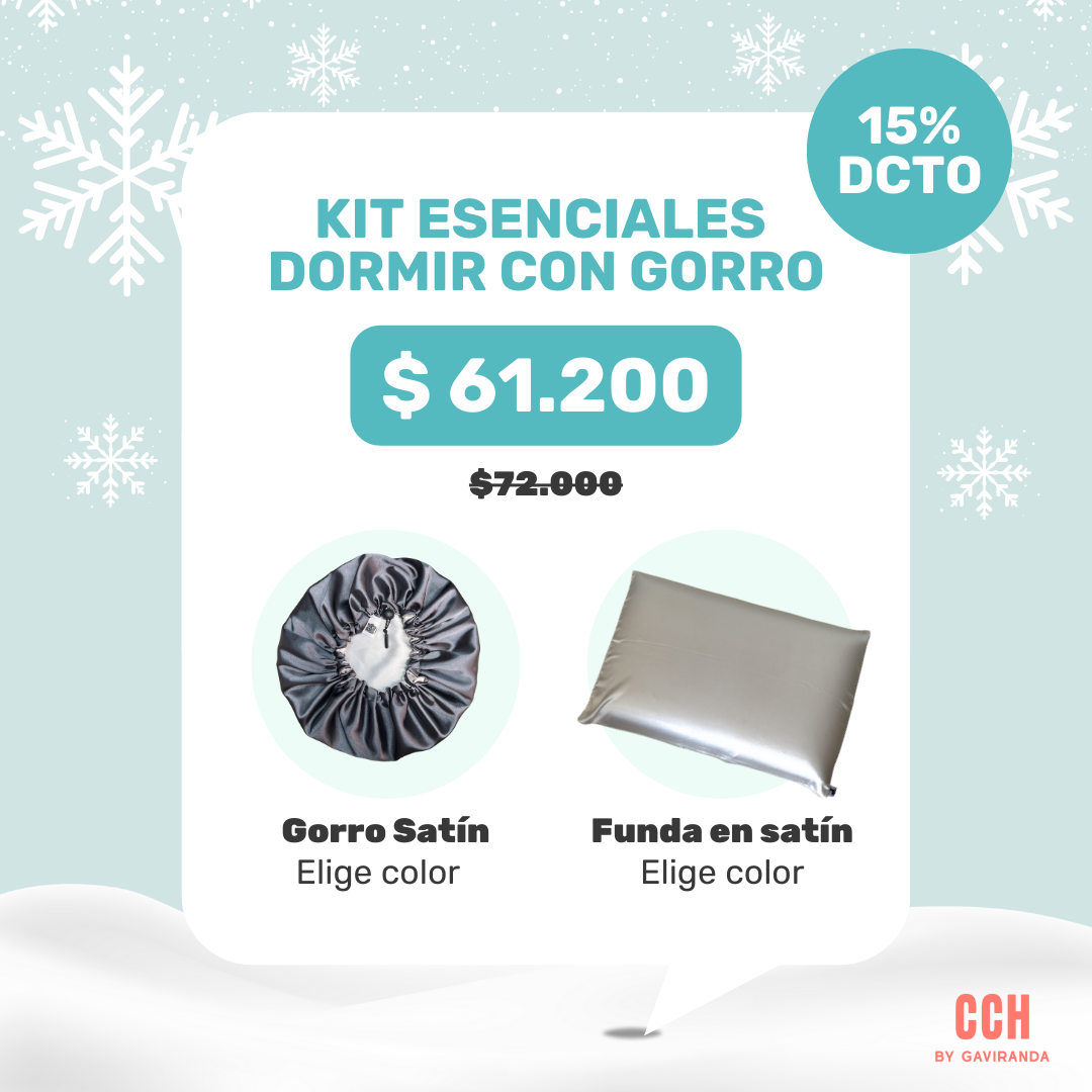 ESENCIALES DORMIR - PACK (elige entre gorro de satín o crespijama)