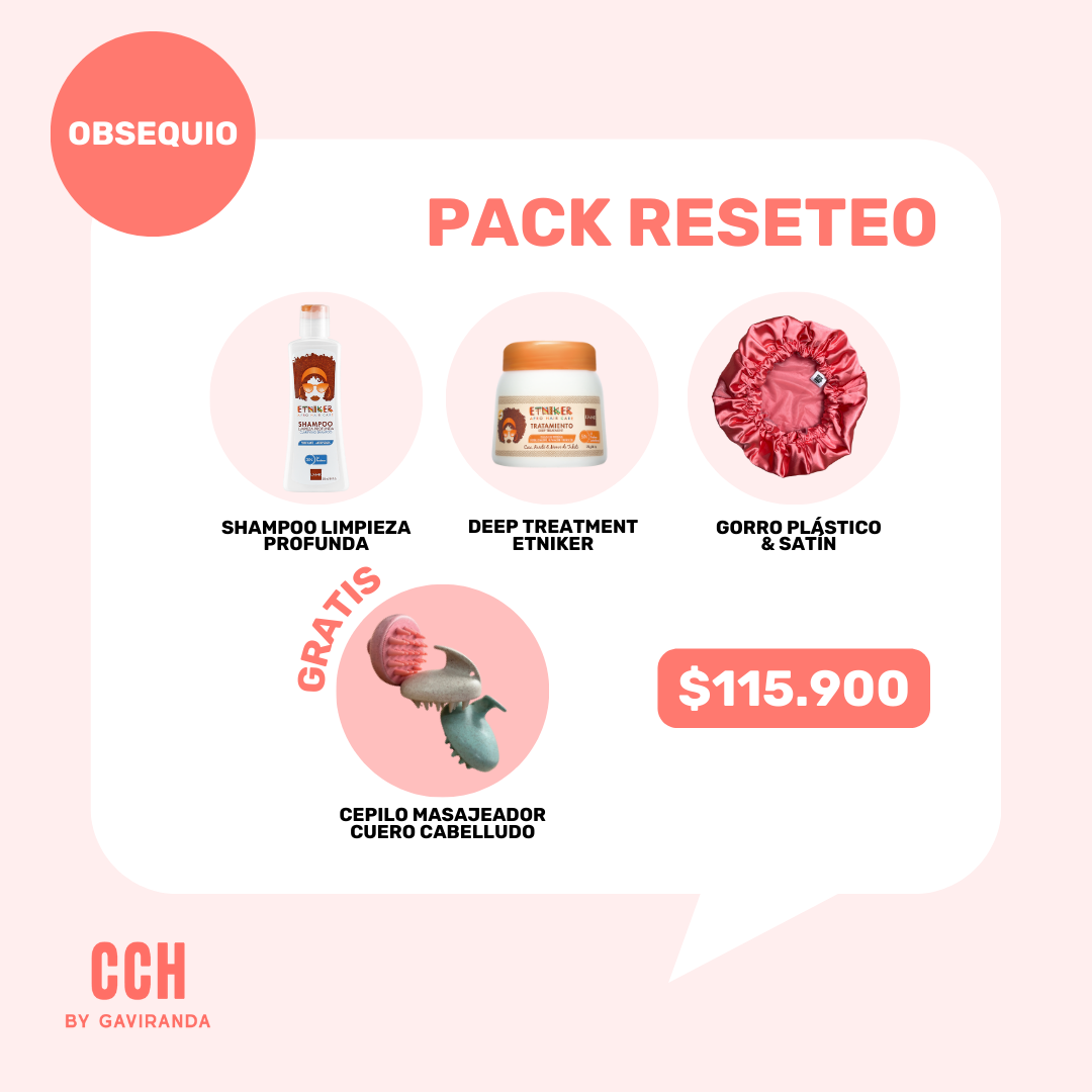 PACK RESETEO- GRATIS CEPILLO MASAJEADOR CUERO CABELLUDO