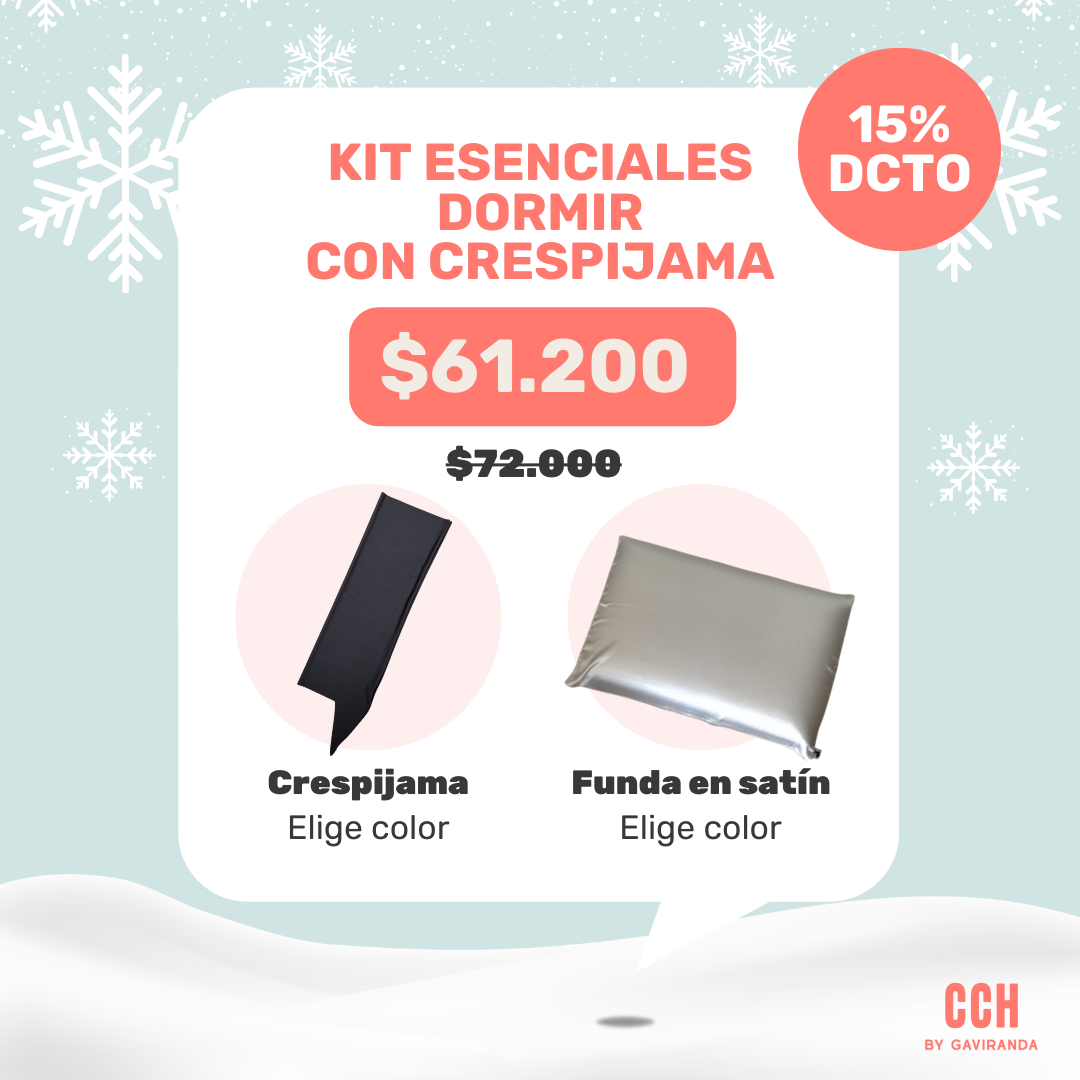ESENCIALES DORMIR - PACK (elige entre gorro de satín o crespijama)
