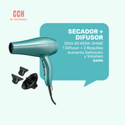 SECADOR + DIFUSOR GAMA DIVA 4D KERA-SHINE