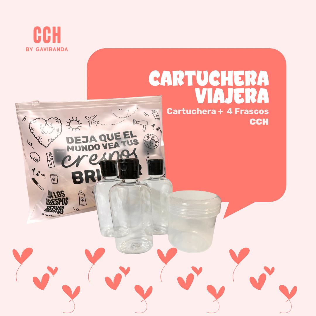 CARTUCHERA VIAJERA + 3 FRASCOS 90 ML + 1 POTE 100 ML