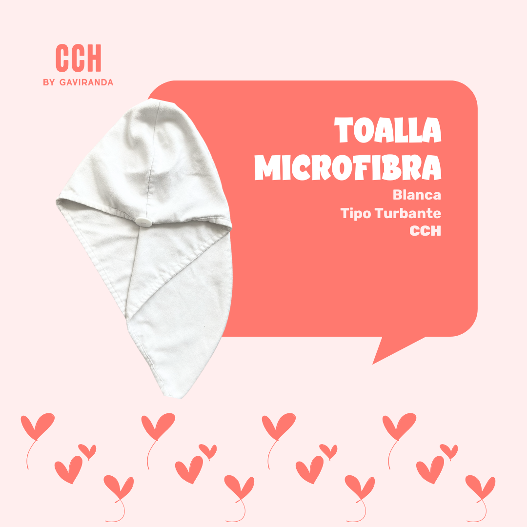 TOALLA DE MICROFIBRA TIPO TURBANTE