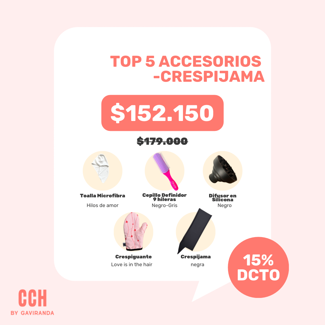 TOP 5 ACCESORIOS - PACK (elige gorro o crespijama y colores)