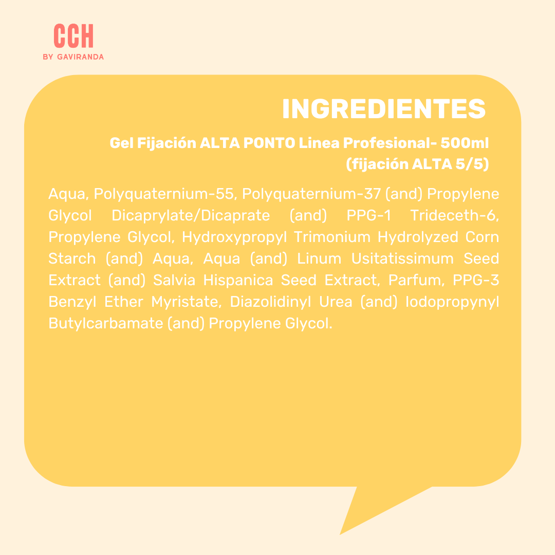 Gel Fijación Alta PONTO Linea Profesional- 500 ml (fijación alta 5/5)
