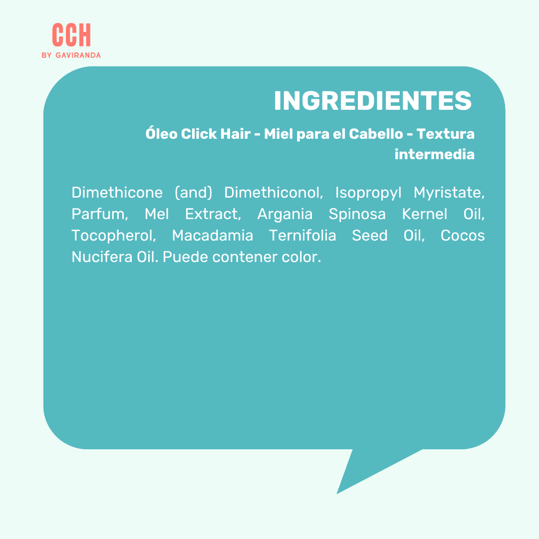Óleo Click Hair - Miel para el Cabello - Textura intermedia