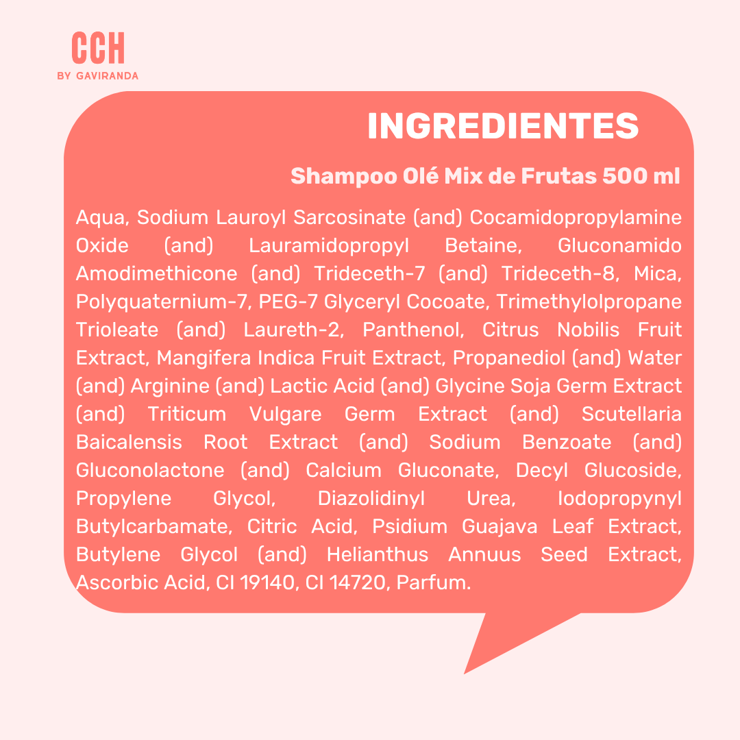 Shampoo Olé Mix de Frutas 500 ml - CC graso / puntas secas