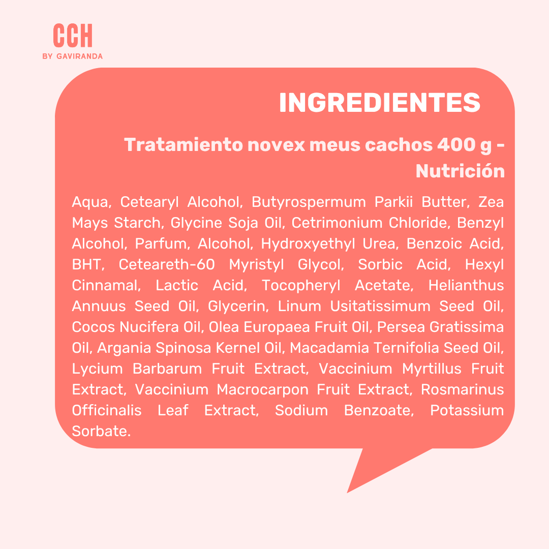 Tratamiento novex meus cachos 400 g - Nutrición