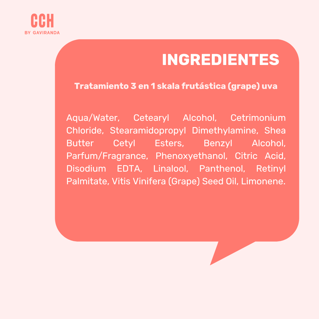 Tratamiento 3 en 1 skala frutástica (grape) uva 1 Kilo - Hidratación/ textura media