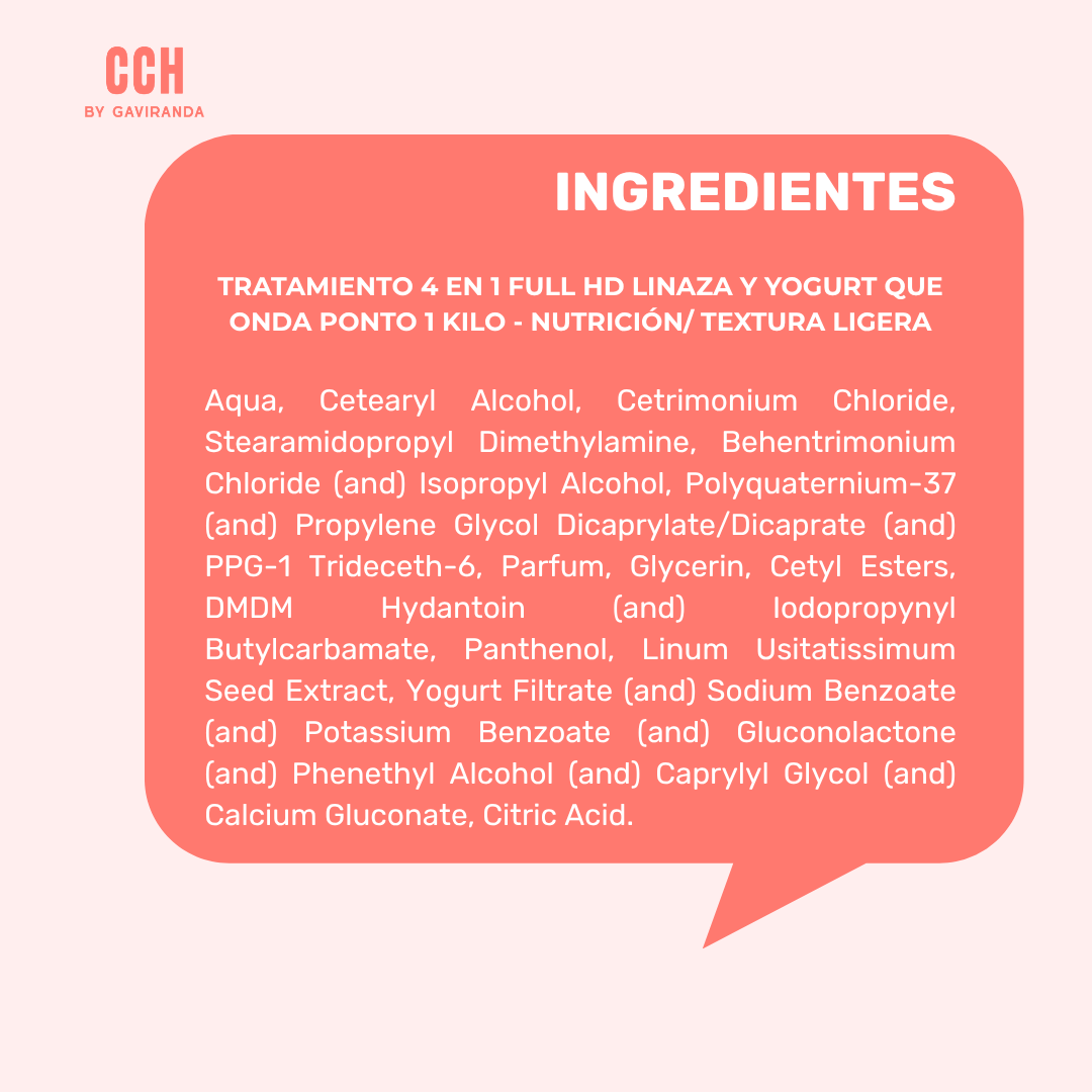 Tratamiento 4 en 1 Full HD Linaza y Yogurt Que Onda Ponto 1 Kilo - Nutrición/ textura ligera