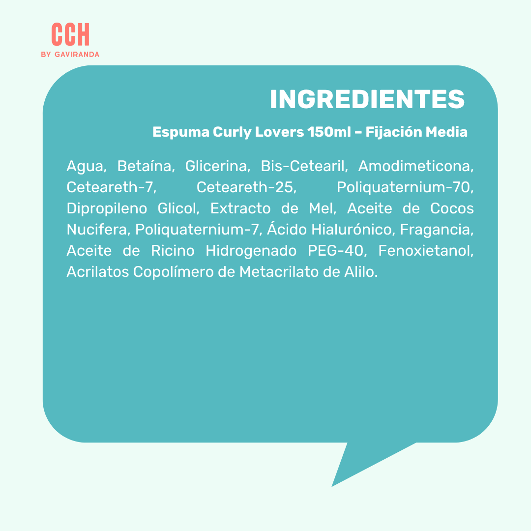 Espuma Curly Lovers 150ml – Fijación Media