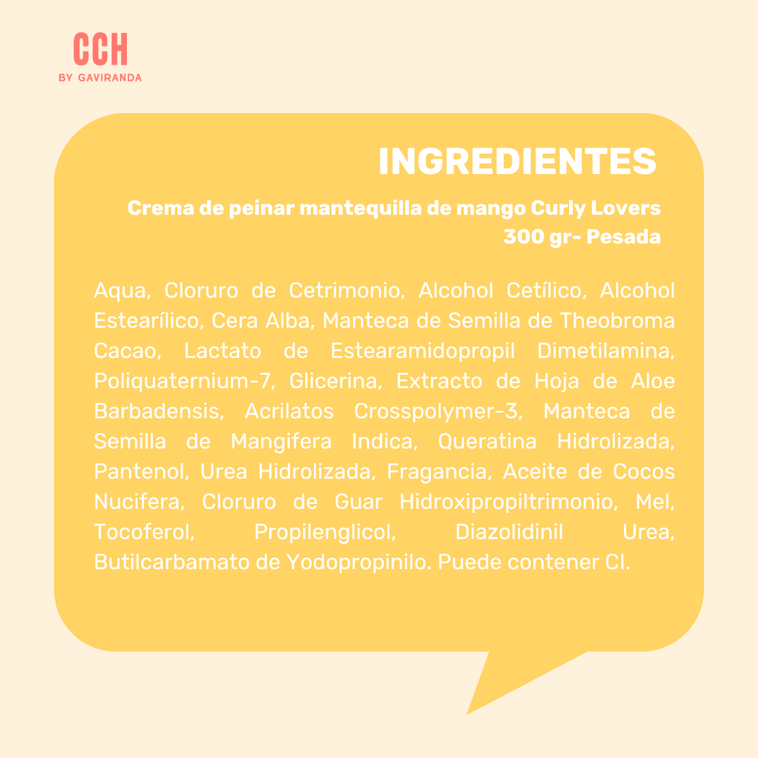 Crema de peinar mantequilla de mango Curly Lovers 300 gr- Pesada