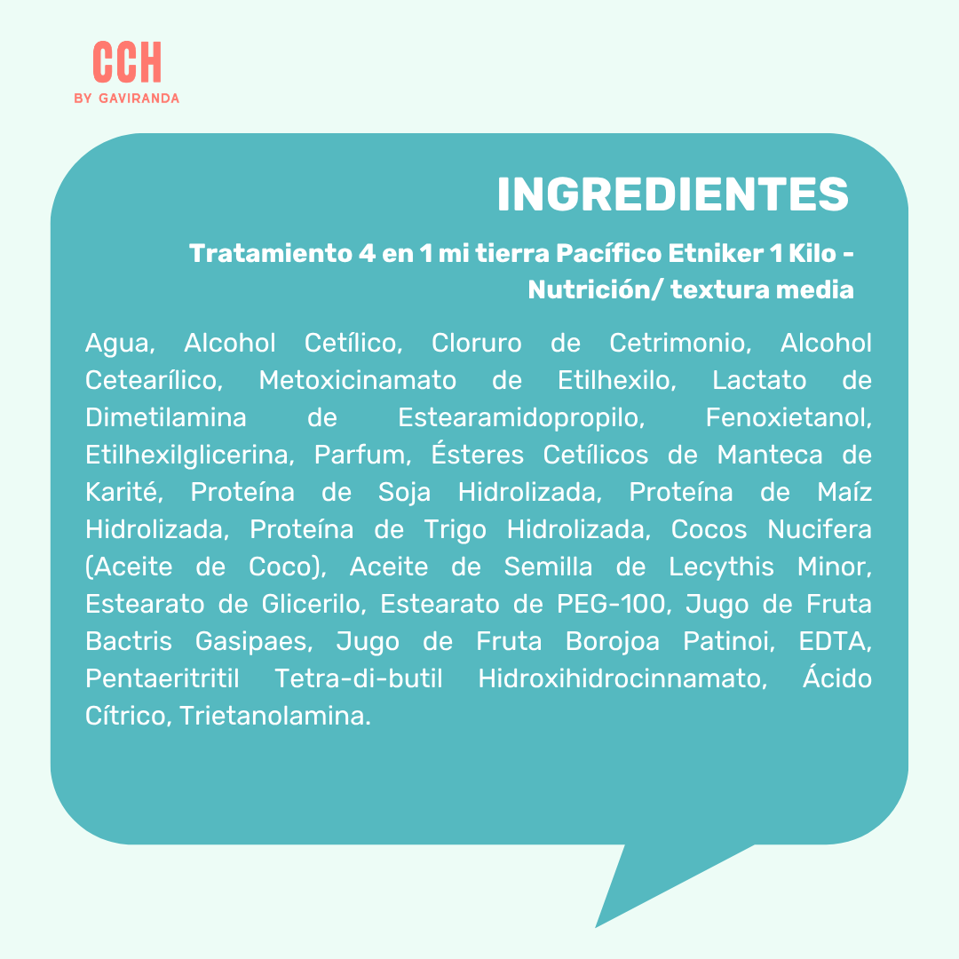 Tratamiento 4 en 1 mi tierra Pacífico Etniker 1 Kilo - Nutrición/ textura media