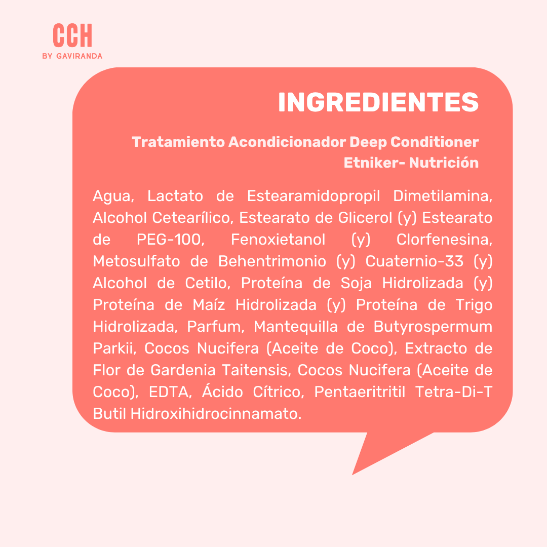 Tratamiento Acondicionador Deep Conditioner Etniker (Elige tamaño)- Nutrición