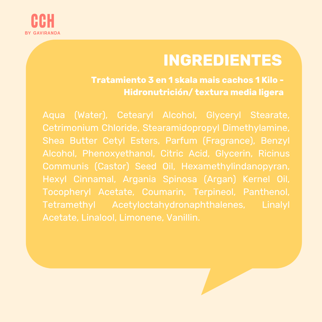 Tratamiento 3 en 1 skala mais cachos 1 Kilo - Hidronutrición/ textura media ligera