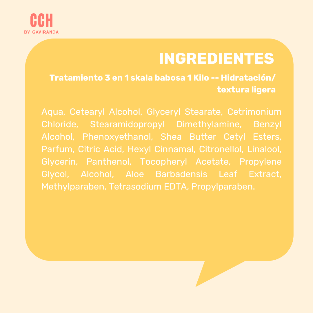 Tratamiento 3 en 1 skala babosa 1 Kilo -- Hidratación/ textura ligera