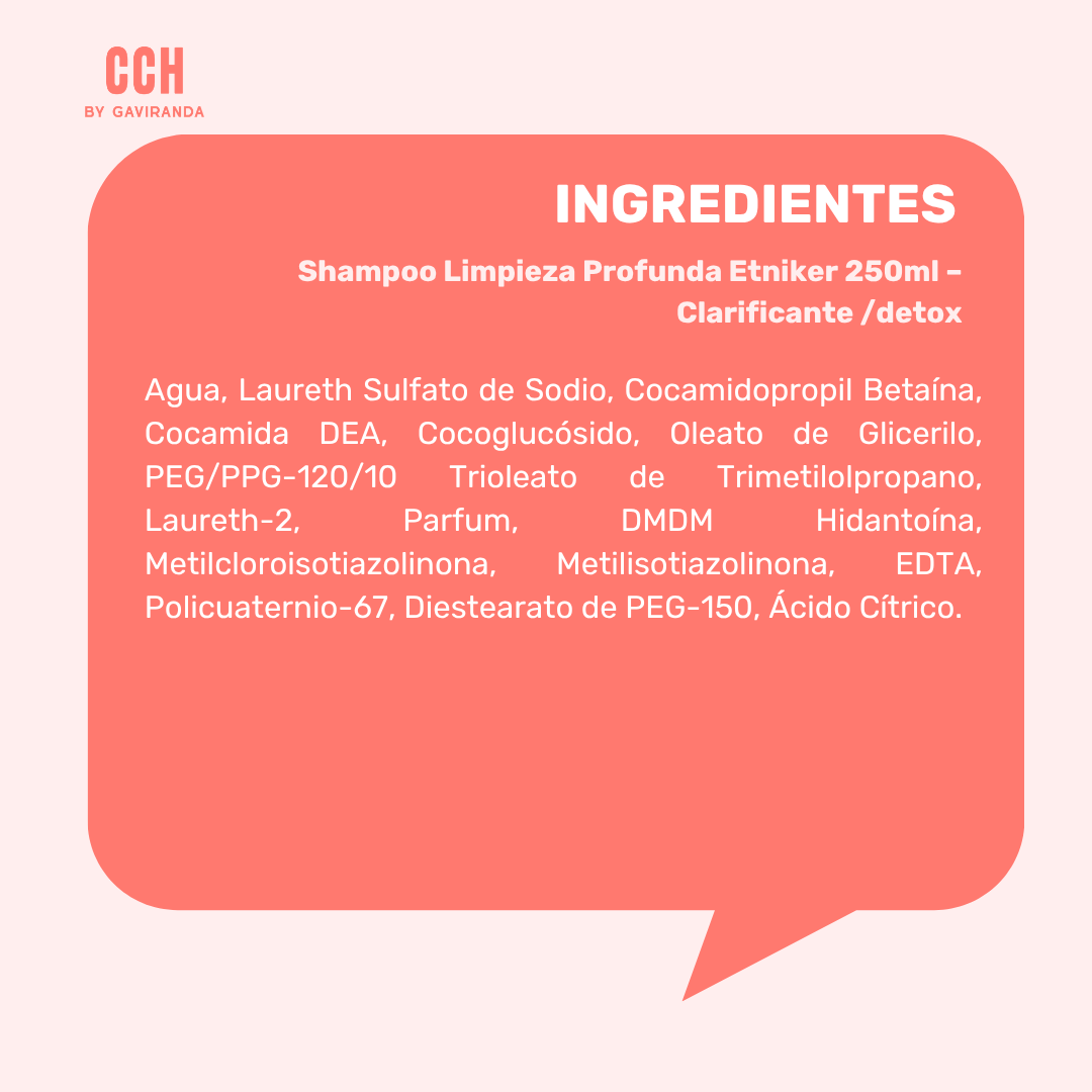 Shampoo Limpieza Profunda Etniker 250ml – Clarificante /detox