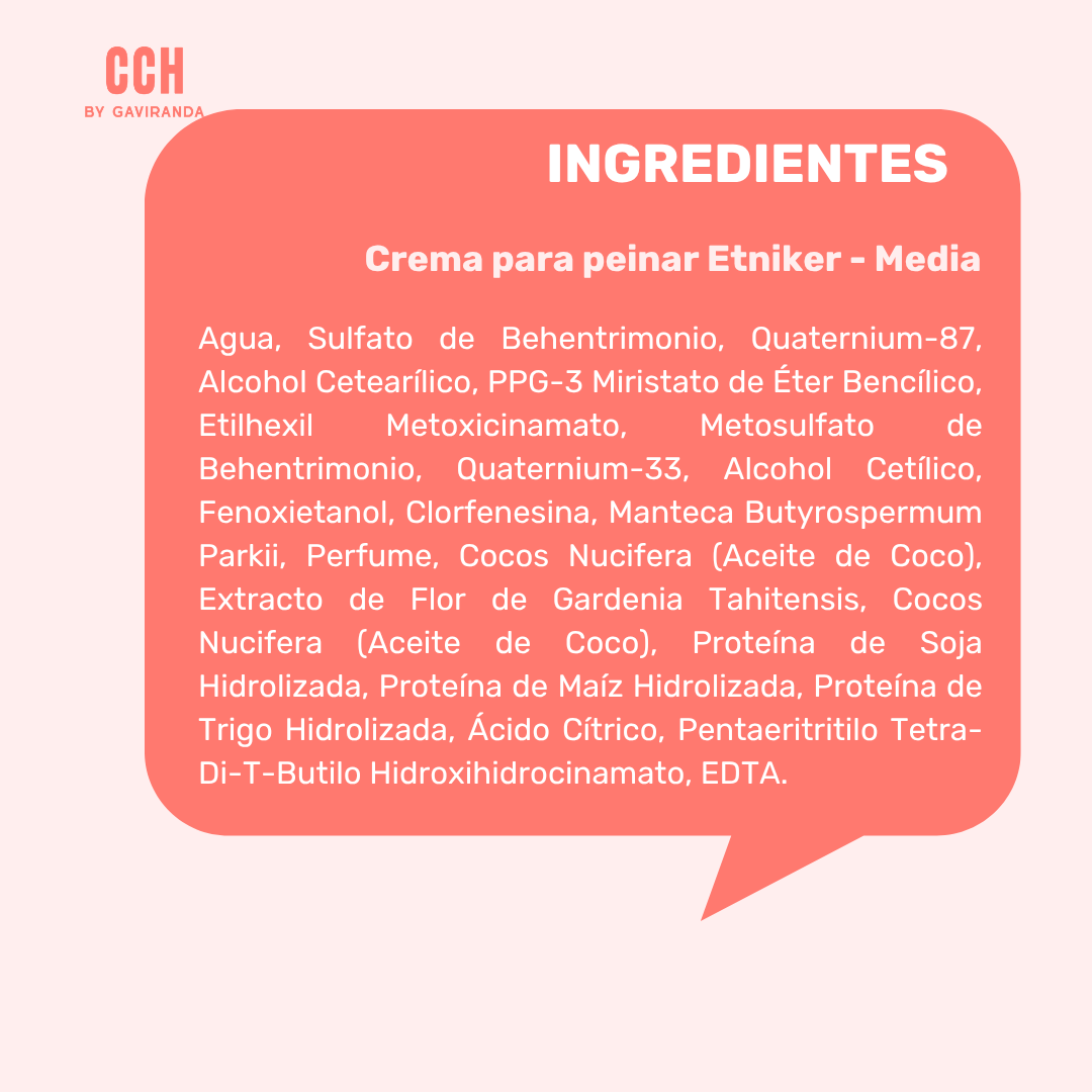 Crema para peinar Etniker (Elige tamaño) - Media
