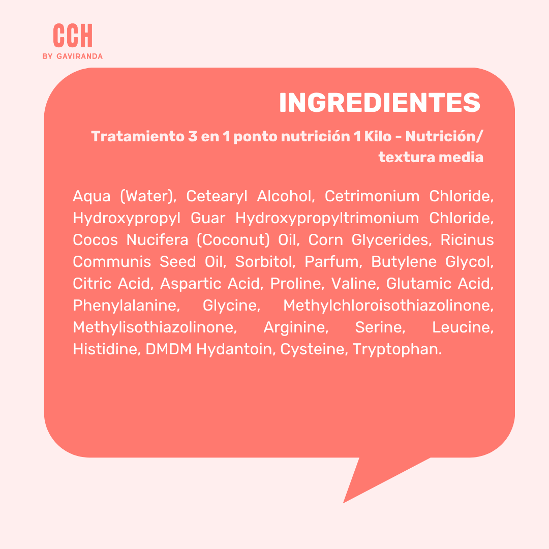 Tratamiento 3 en 1 ponto nutrición 1 Kilo - Nutrición/ textura media
