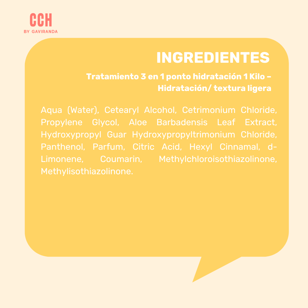 Tratamiento 3 en 1 ponto hidratación 1 Kilo – Hidratación/ textura ligera