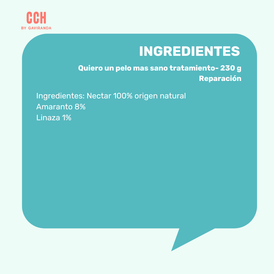 Mascarilla Quiero Un Pelo Sano Ponto 230 g - Reparación