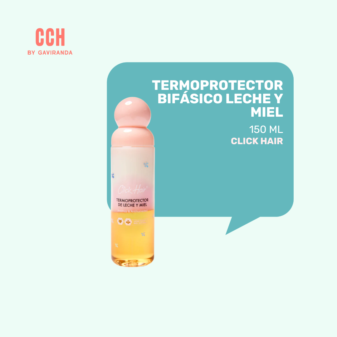 Termoprotector bifásico Leche y miel Click Hair 150ml- Termoprotector