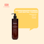 ACONDICIONADOR ECOREFIL CAFE BIOTINA Y ROMERO Fauno-400ml-Prosidad media