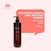 SHAMPOO SIN SULFATOS FAUNO CAFE, BIOTINA Y ROMERO-400ML CC NEUTRO