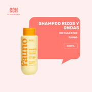 Shampoo rizos y ondas 10 oleos, romero y mango Fauno-Sin sulfatos -400ml- CC NORMAL