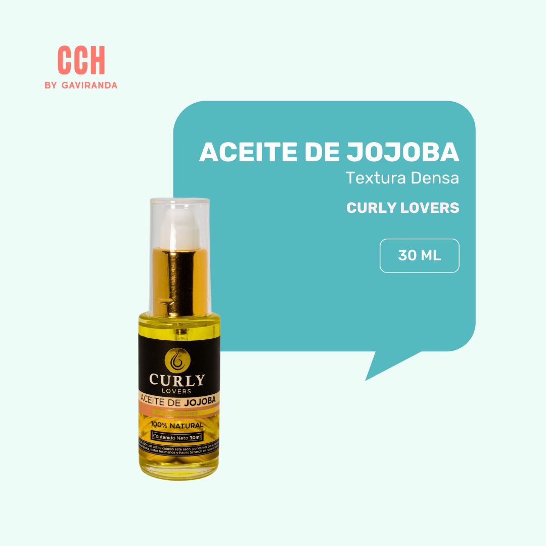 Aceite de jojoba 100% natural Curly Lovers 30ml- Textura densa