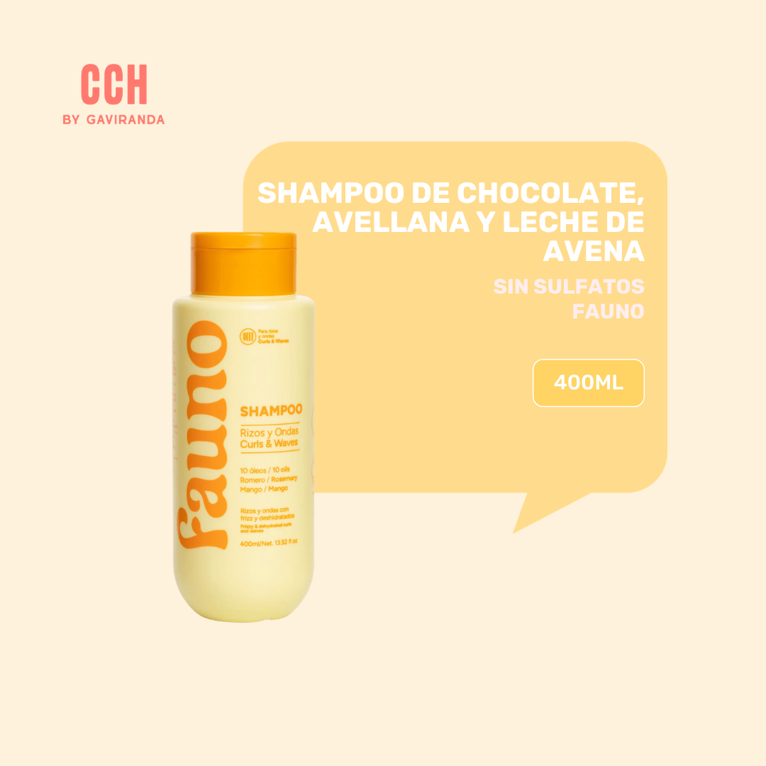 Shampoo de chocolate, avellana y leche de avena Fauno -400ml -CC neutro
