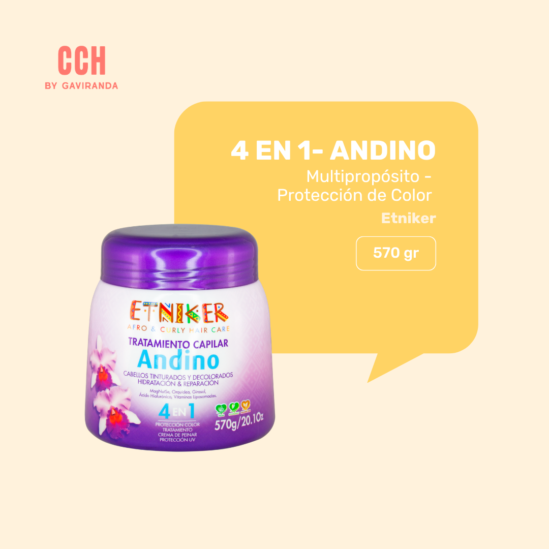 Tratamiento 4 en 1 mi tierra Andino Etniker 570 gr - Tinturado/ textura media
