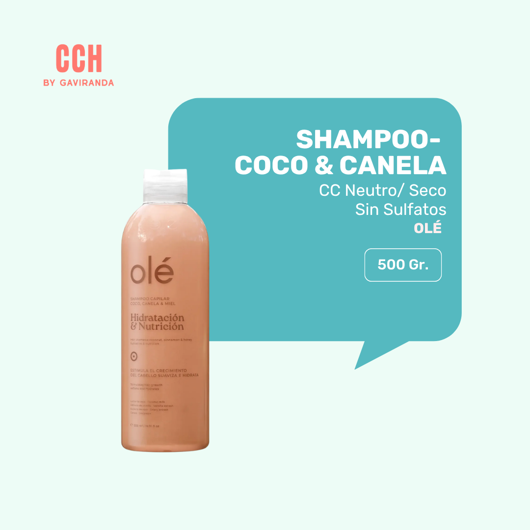 Shampoo Olé Coco, Canela y Miel 500 ml - CC Normal / seco